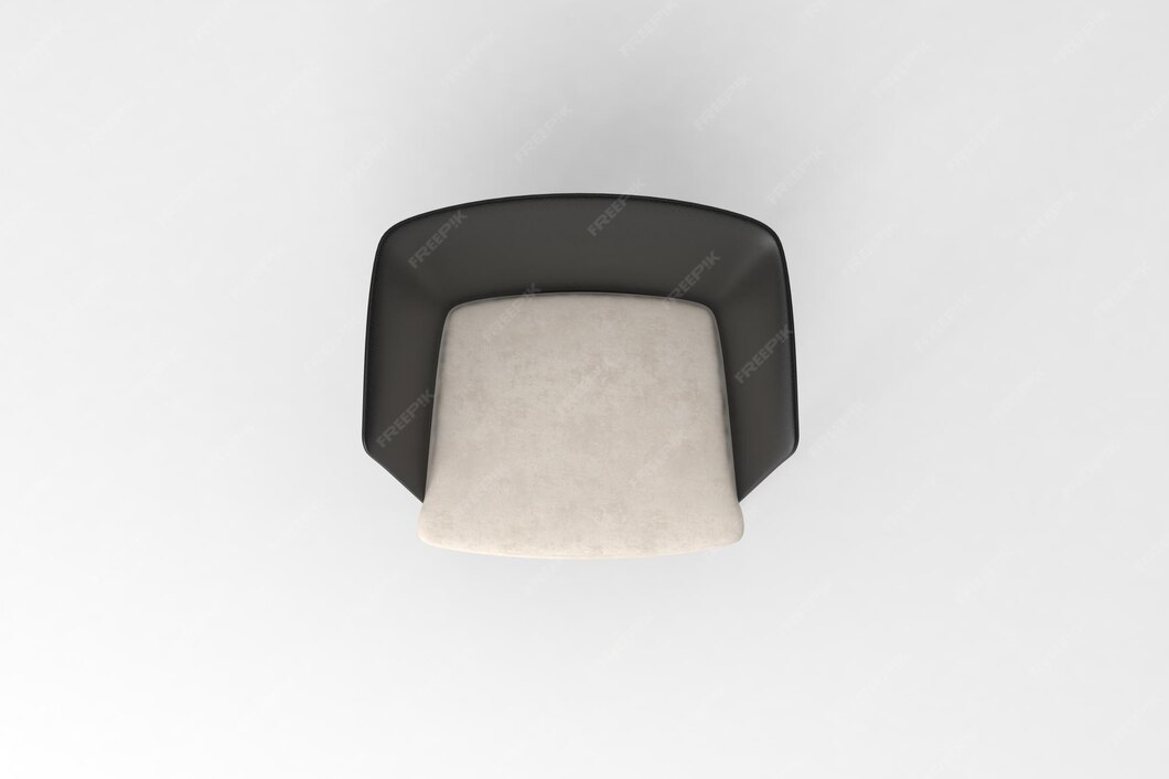 Premium Photo Top view chair isolated on white background3D Rendering