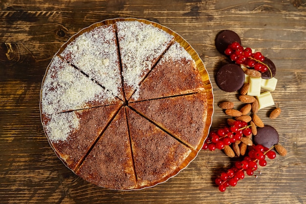 チョコレートケーキの上面図