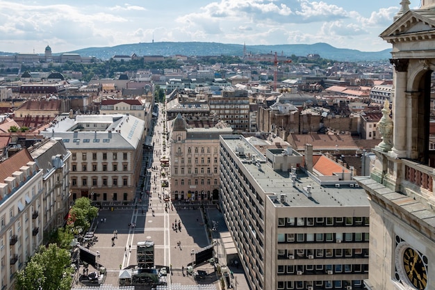 Вид сверху на город Будапешт Венгрия