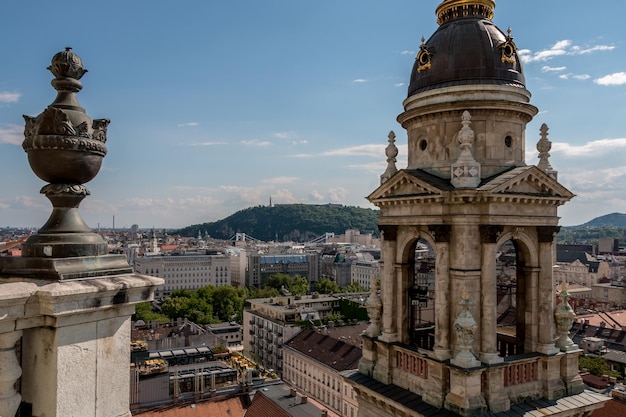 Top view of the city of Budapest Hungary