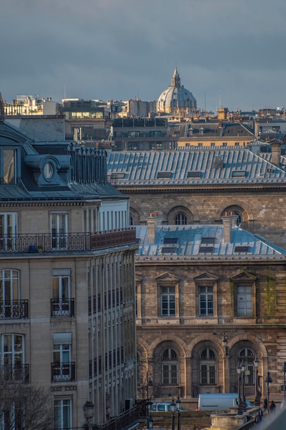 Photo top view of the city of paris