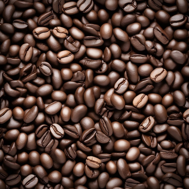 top view coffee bean roasted seamless background