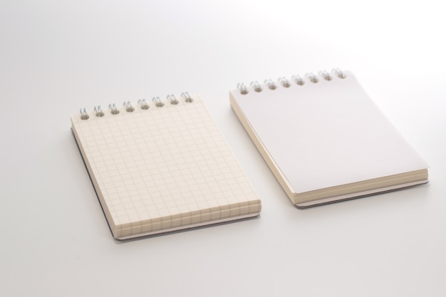 Top view collection of notebook front