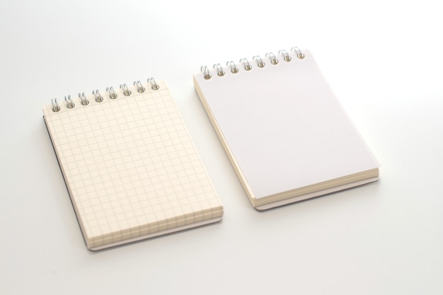 Top view collection of notebook front