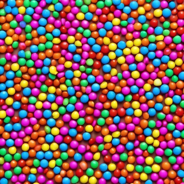 Top view of colorful sprinkles on photo