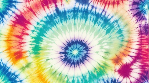 Top view of colorful tie dye pattern