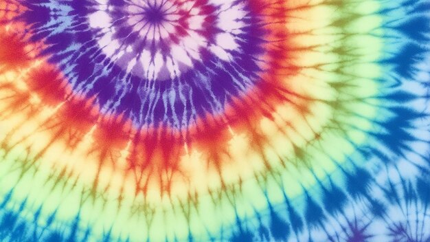 Top view of colorful tie dye pattern