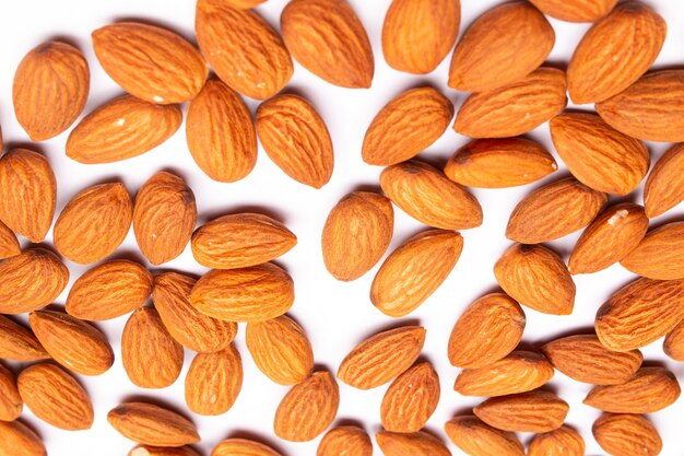 Top view composition of healthy organic nuts