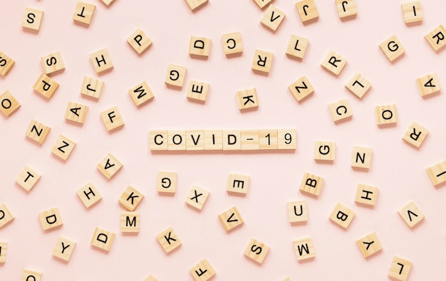 top view of covid-19 concept