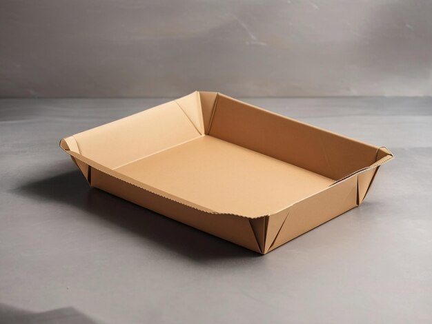 top view of craft paper food containers with meal for delivery