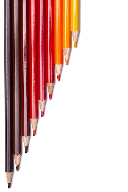 top view crayons set