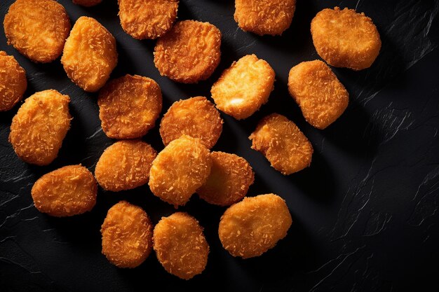 Top view of delicious crispy nuggets