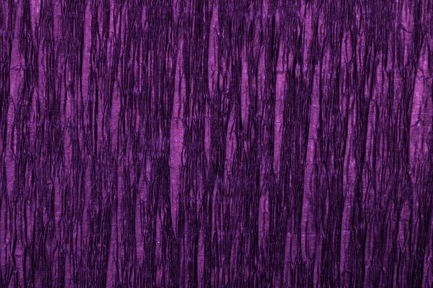 Top view detailed purple toned crepe paper texture