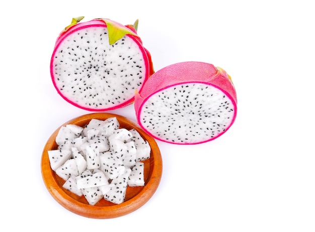 top view dragon fruit