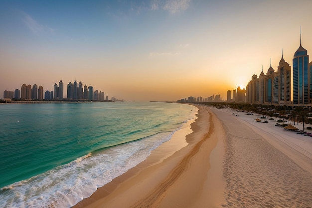 Top view of dubai city