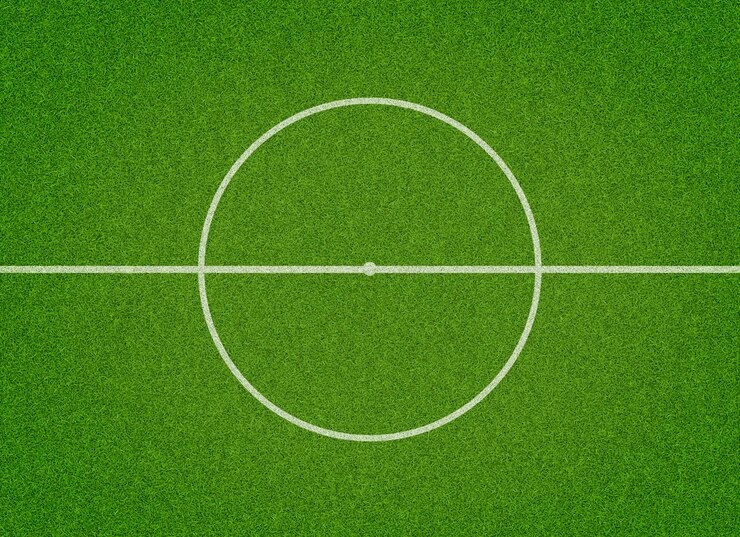 Photo top view of empty football field