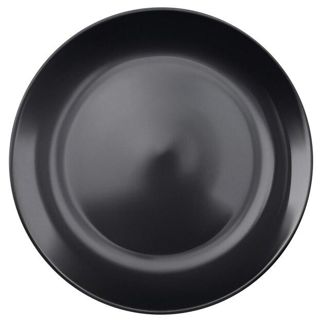 Photo top view of empty plate isolated on background clean dish cut out