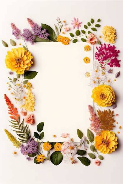 Top-view floral background photo with plenty of copy space, perfect for website backgrounds.