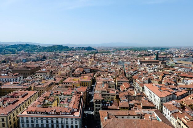 Вид сверху на город Флоренция
