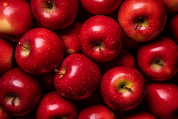 Top view of fresh Apples