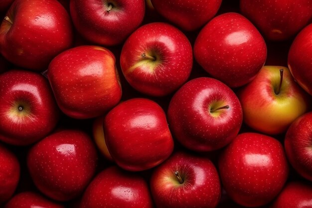 Top view of fresh Apples