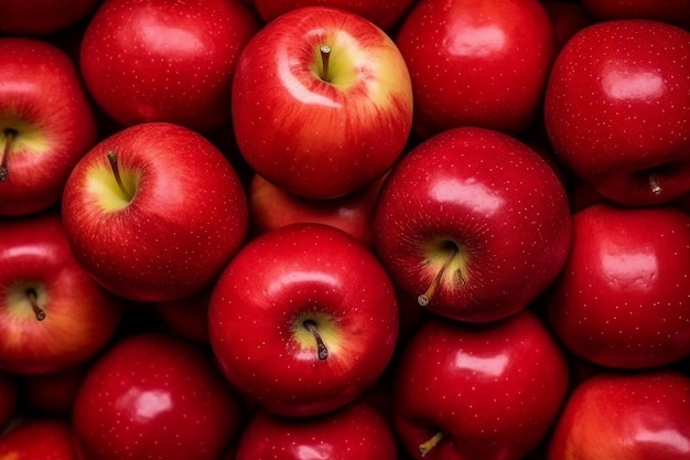 Top view of fresh Apples