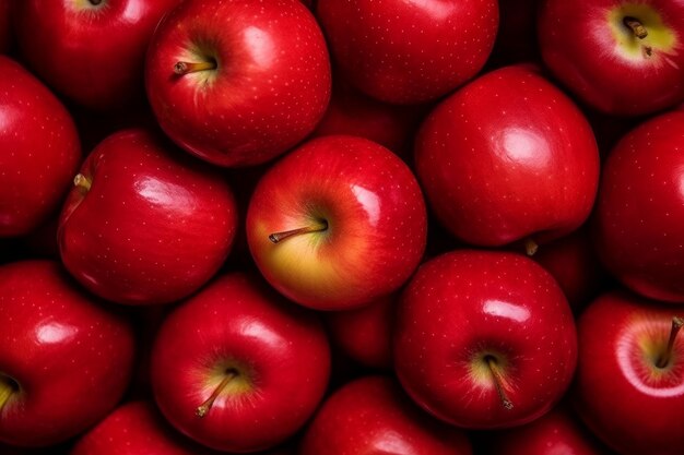 Top view of fresh Apples