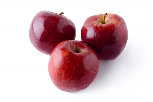 Top view of fresh red apples