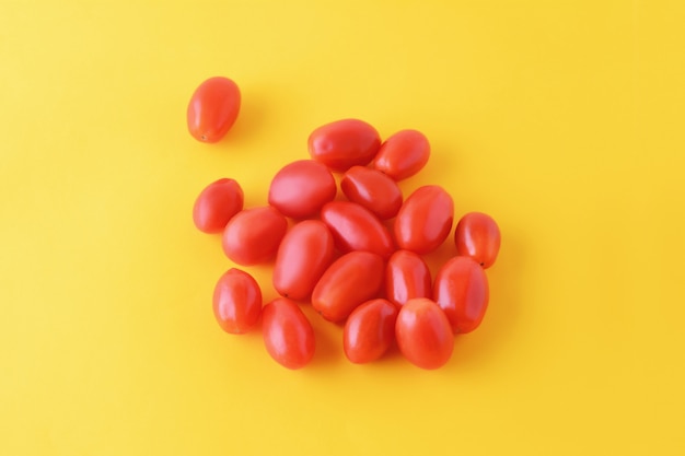 Top view of fresh red cherry tomatoes