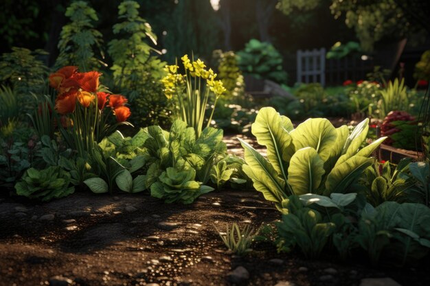 Photo top view of fresh soil for gardening