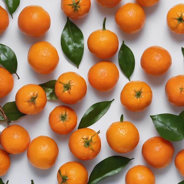 Top view fresh sour tangerines