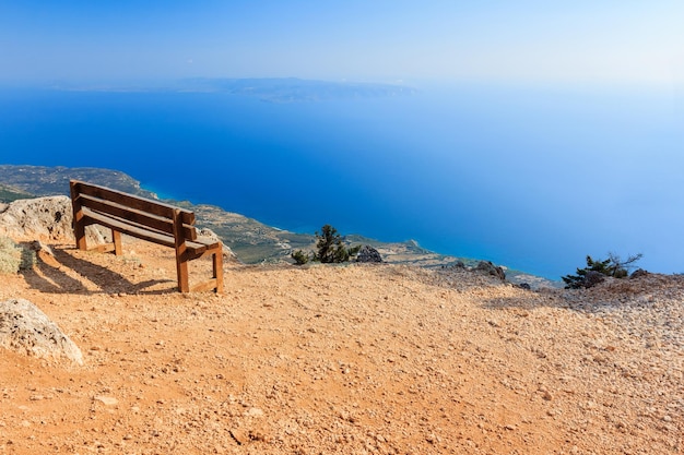 Вид сверху с горы Энос (или Энос), Кефалония, Греция