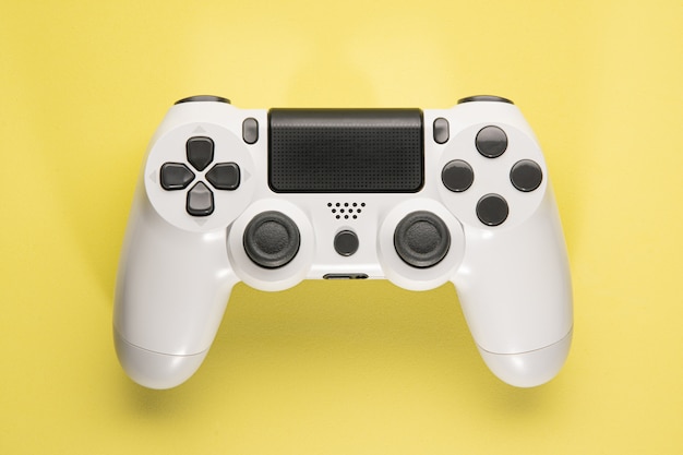 Top view of game controller isolated