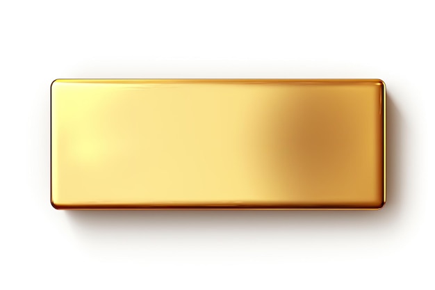 top view of golden bar on white background