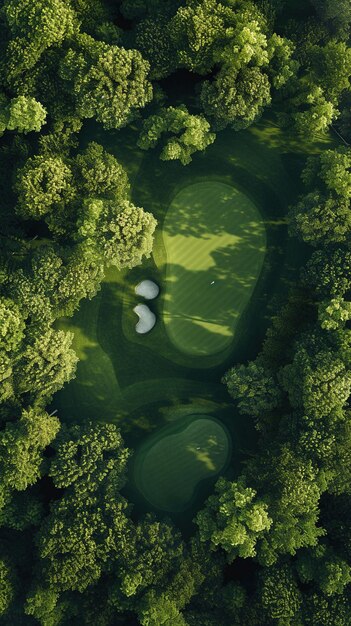 Top View of the golf court