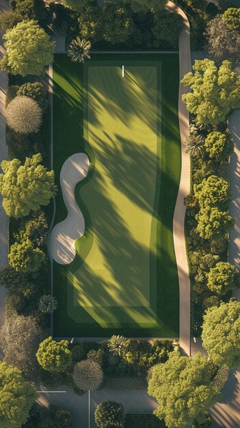 Top View of the golf court