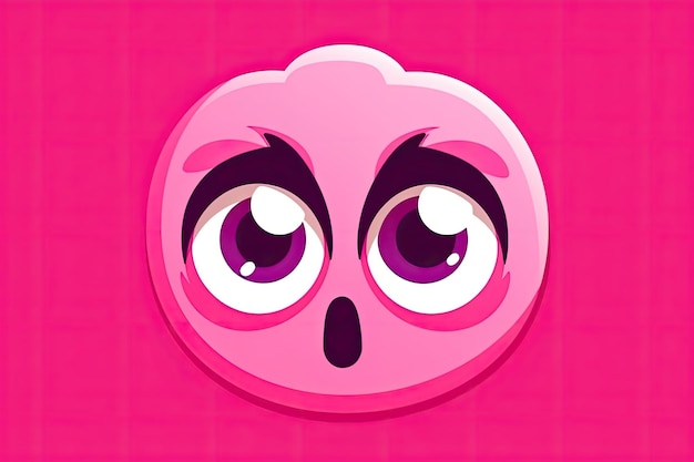 Top view of goofy eyes with a pink background and copy space Generative AI