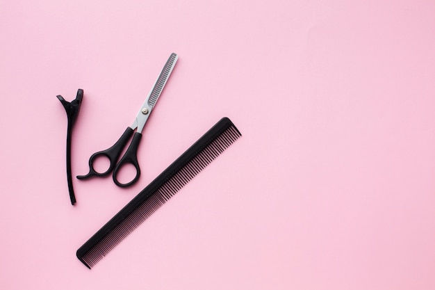 Top view of hair scissor