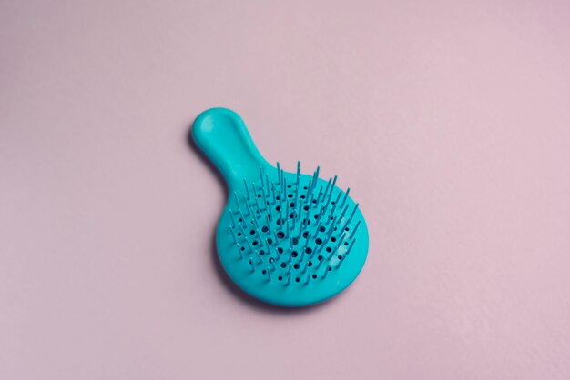 Top view of hairbrush comb isolated