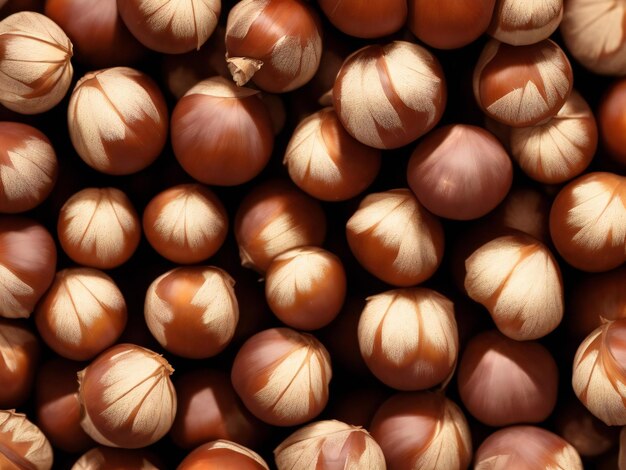 Top view on heap of chestnuts on dark backdrop pile of chestnuts for food background ai generated