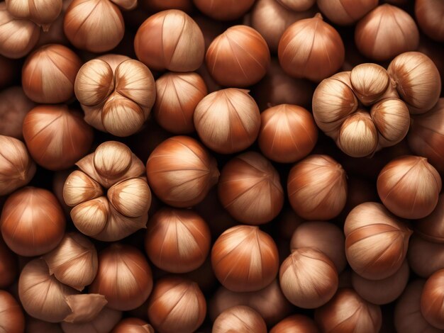 Top view on heap of chestnuts on dark backdrop pile of chestnuts for food background ai generated