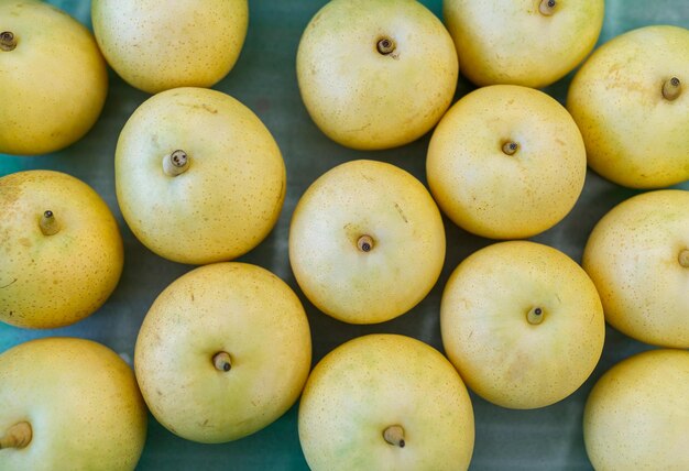 Top view of Heap of pear