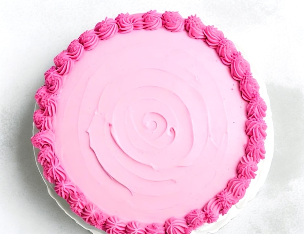  뷰 핑크 케이크와 함께 높은 각도 배열