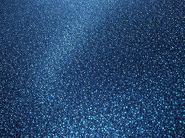 top view hyper realistic flat glowing blue glitter background