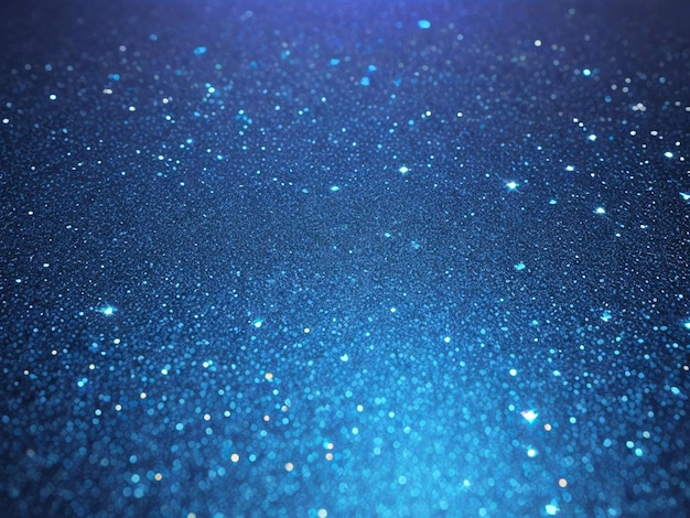 Photo top view hyper realistic flat glowing blue glitter background
