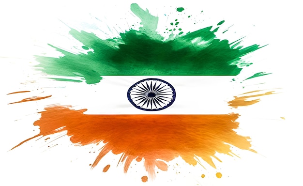 Photo top view indian flag