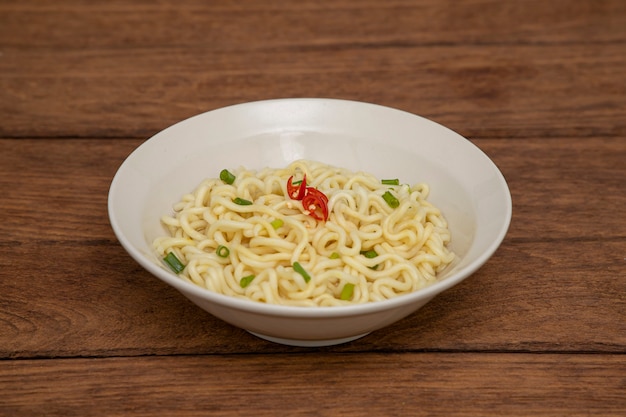 top view instant noodles