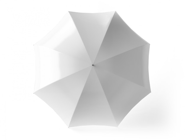 Top view of isolated umbrella