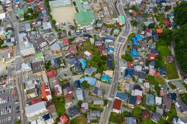 Top view of kawaguchiko in Japan