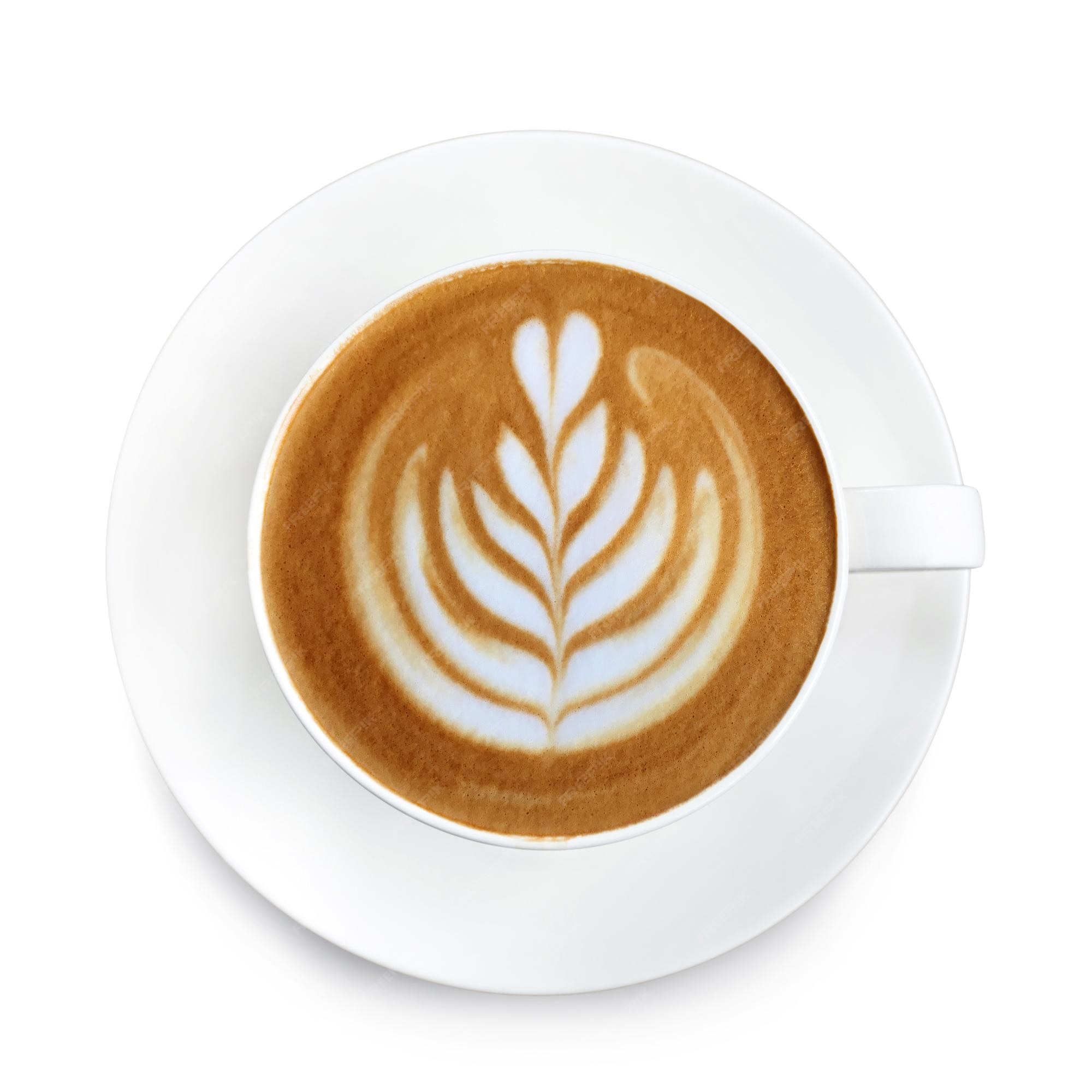 Premium Photo | Top view latte art coffee